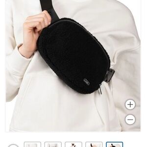 Lolë Sherpa Belt Bag Fanny pack crossbody Fleece Teddy fabric adjustable strap